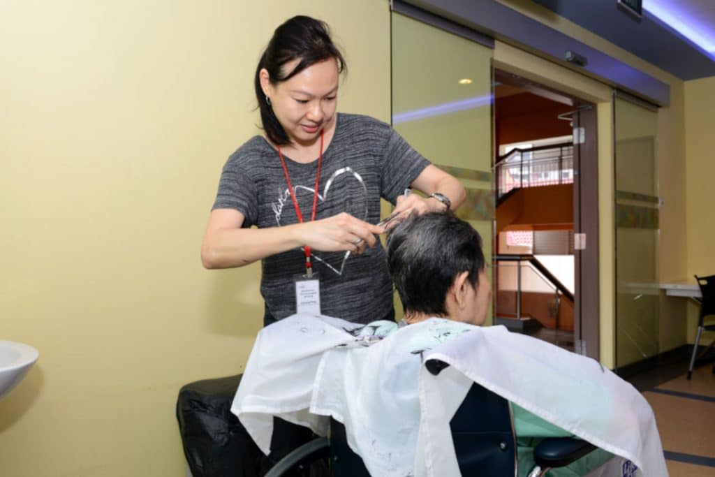 Hair Trimming sessions at Ang Mo Kio Thye Hua Kwan Hospital 1